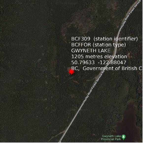map at zoomlvl 1x1 kilometres for GWYNETH LAKE