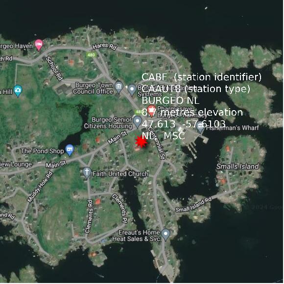 map at zoomlvl 1x1 kilometres for BURGEO NL