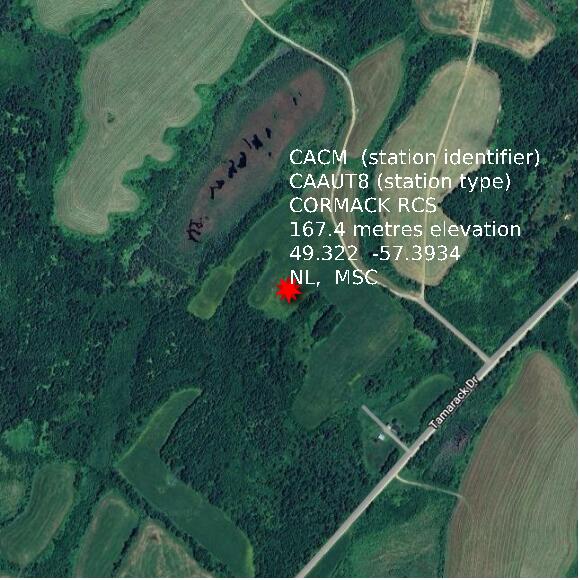 map at zoomlvl 1x1 kilometres for CORMACK RCS