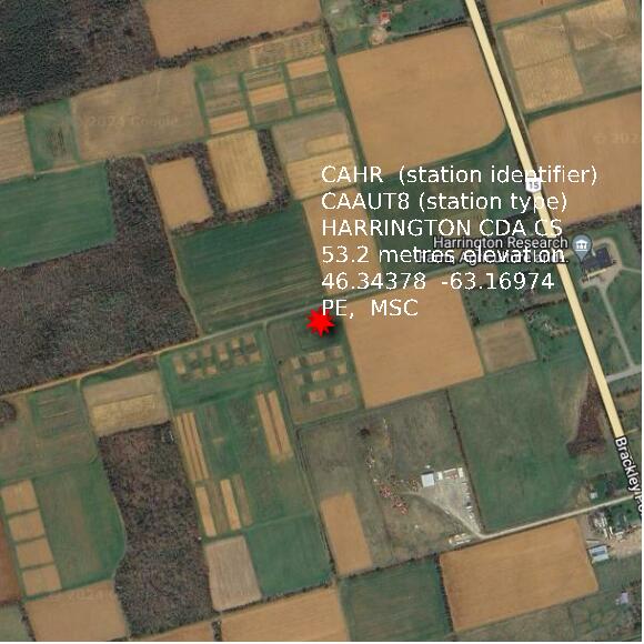 map at zoomlvl 1x1 kilometres for HARRINGTON CDA CS