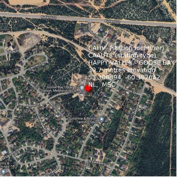 map at zoomlvl 1x1 kilometres for HAPPY VALLEY - GOOSE BAY