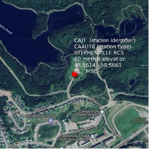 map at zoomlvl 1x1 kilometres for STEPHENVILLE RCS