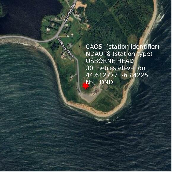 map at zoomlvl 1x1 kilometres for OSBORNE HEAD