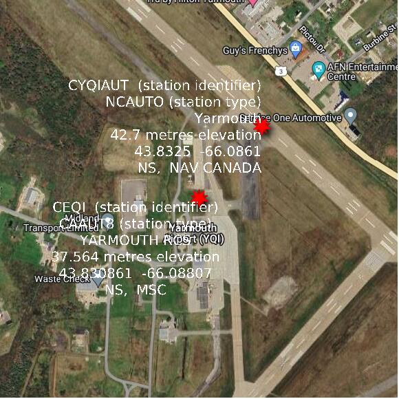 map at zoomlvl 1x1 kilometres for YARMOUTH RCS