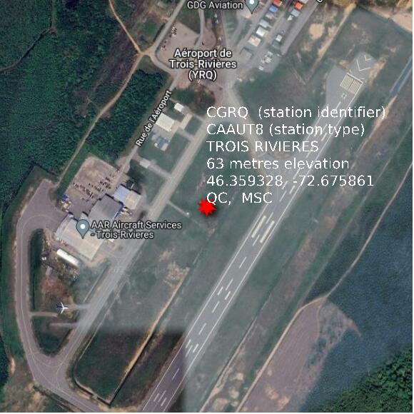 map at zoomlvl 1x1 kilometres for TROIS RIVIERES