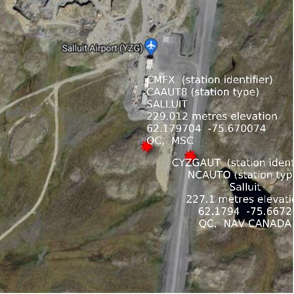 map at zoomlvl 1x1 kilometres for SALLUIT
