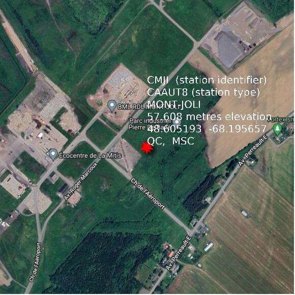 map at zoomlvl 1x1 kilometres for MONT-JOLI
