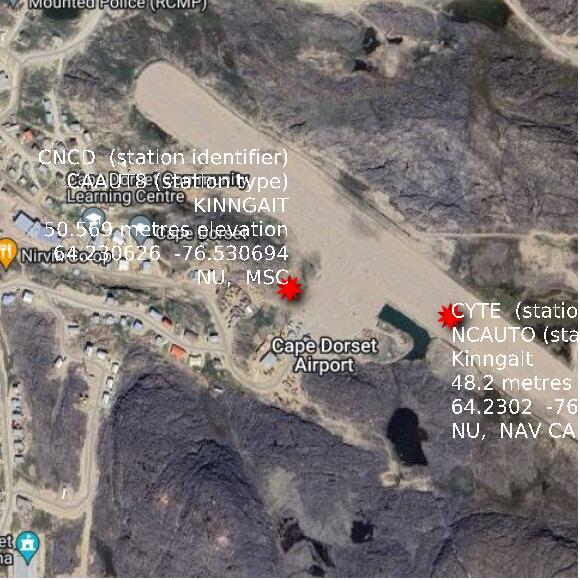 map at zoomlvl 1x1 kilometres for KINNGAIT