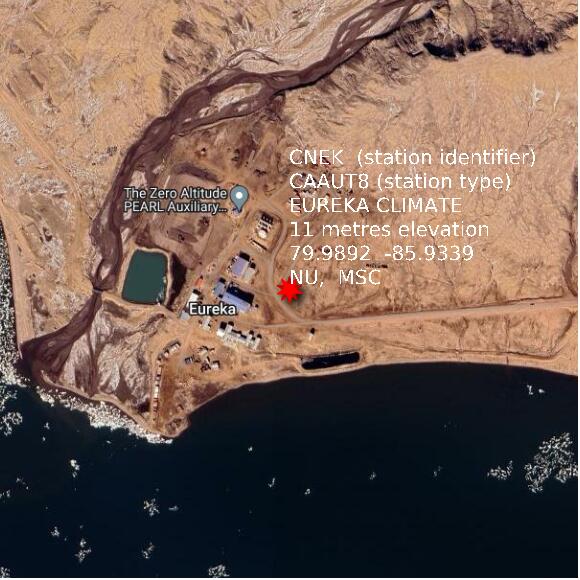 map at zoomlvl 1x1 kilometres for EUREKA CLIMATE