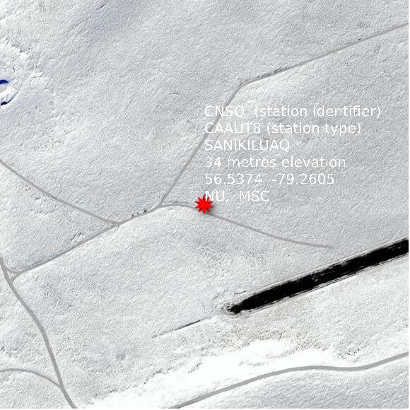 map at zoomlvl 1x1 kilometres for SANIKILUAQ