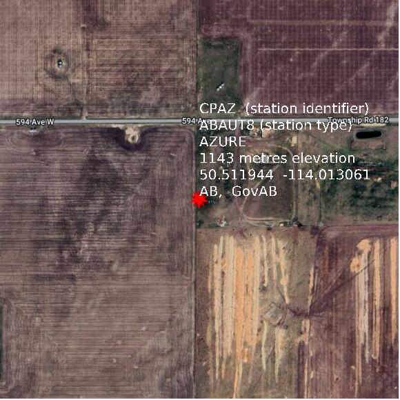 map at zoomlvl 1x1 kilometres for AZURE