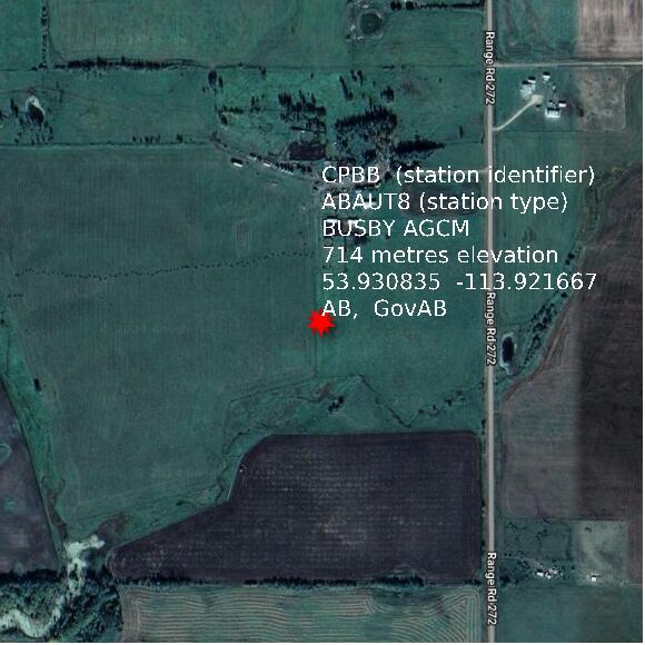 map at zoomlvl 1x1 kilometres for BUSBY AGCM