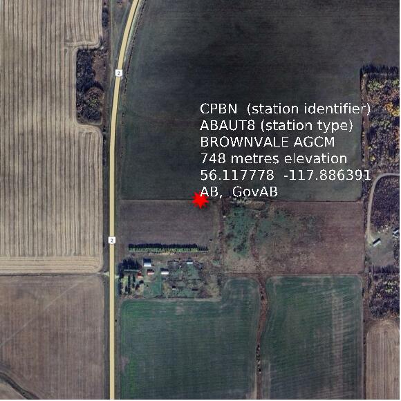 map at zoomlvl 1x1 kilometres for BROWNVALE AGCM