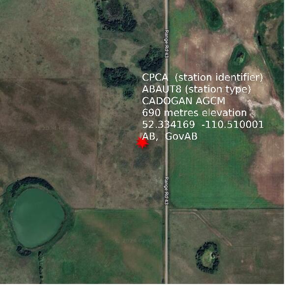 map at zoomlvl 1x1 kilometres for CADOGAN AGCM