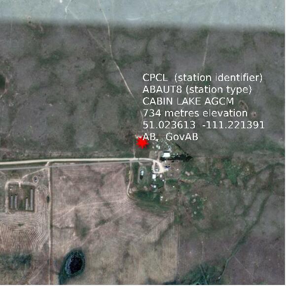 map at zoomlvl 1x1 kilometres for CABIN LAKE AGCM