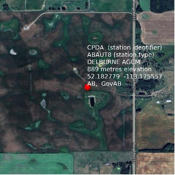 map at zoomlvl 1x1 kilometres for DELBURNE AGCM