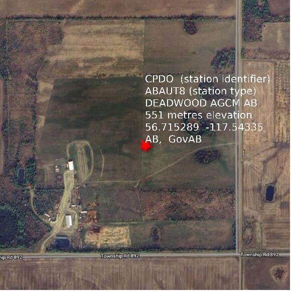 map at zoomlvl 1x1 kilometres for DEADWOOD AGCM AB