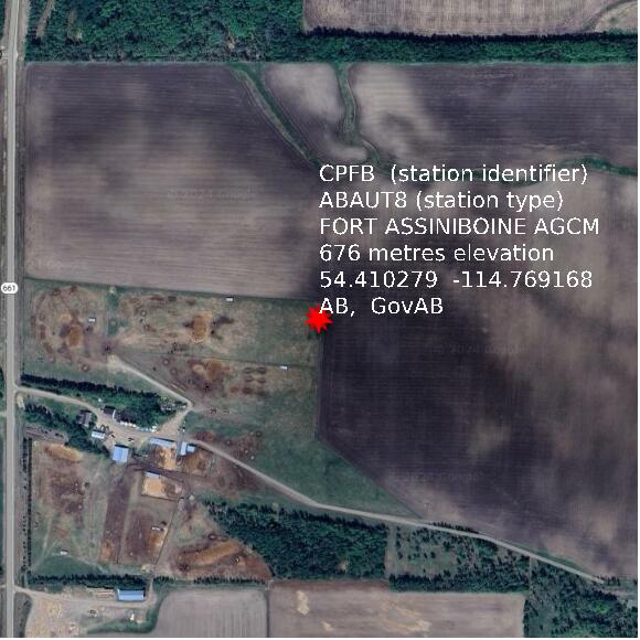 map at zoomlvl 1x1 kilometres for FORT ASSINIBOINE AGCM