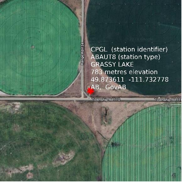 map at zoomlvl 1x1 kilometres for GRASSY LAKE