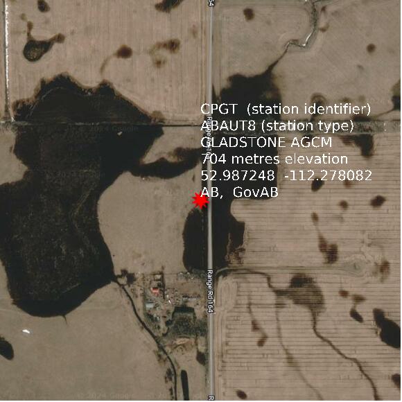 map at zoomlvl 1x1 kilometres for GLADSTONE AGCM