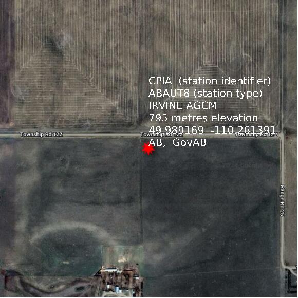 map at zoomlvl 1x1 kilometres for IRVINE AGCM