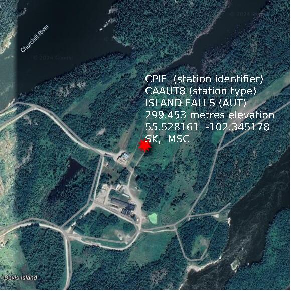 map at zoomlvl 1x1 kilometres for ISLAND FALLS (AUT)