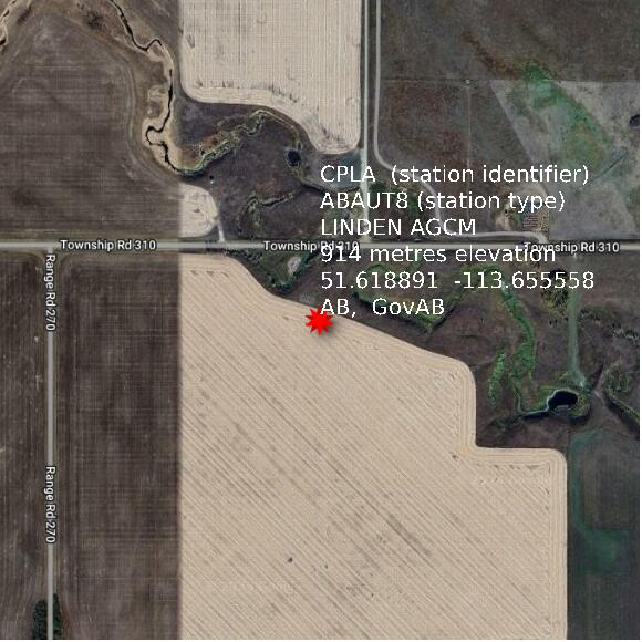 map at zoomlvl 1x1 kilometres for LINDEN AGCM