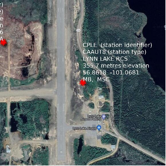 map at zoomlvl 1x1 kilometres for LYNN LAKE RCS
