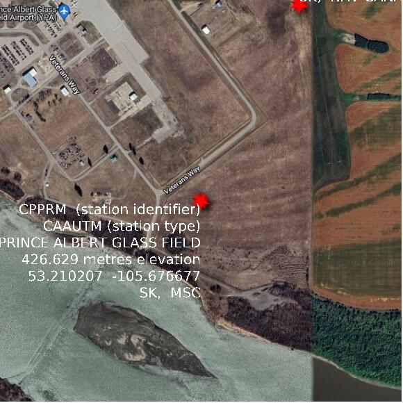 map at zoomlvl 1x1 kilometres for PRINCE ALBERT GLASS FIELD