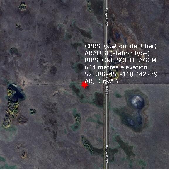 map at zoomlvl 1x1 kilometres for RIBSTONE SOUTH AGCM