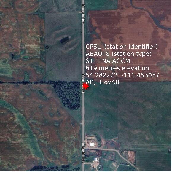 map at zoomlvl 1x1 kilometres for ST. LINA AGCM