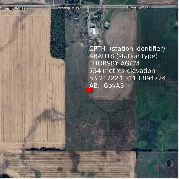 map at zoomlvl 1x1 kilometres for THORSBY AGCM