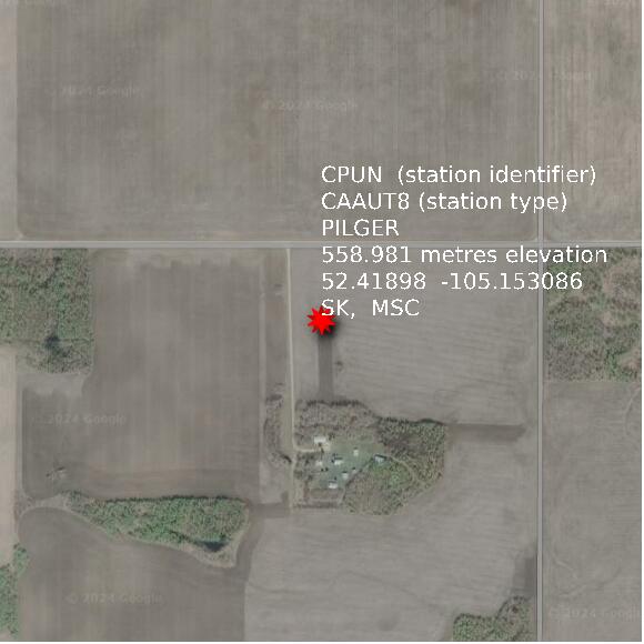 map at zoomlvl 1x1 kilometres for PILGER