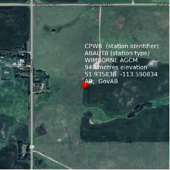 map at zoomlvl 1x1 kilometres for WIMBORNE AGCM