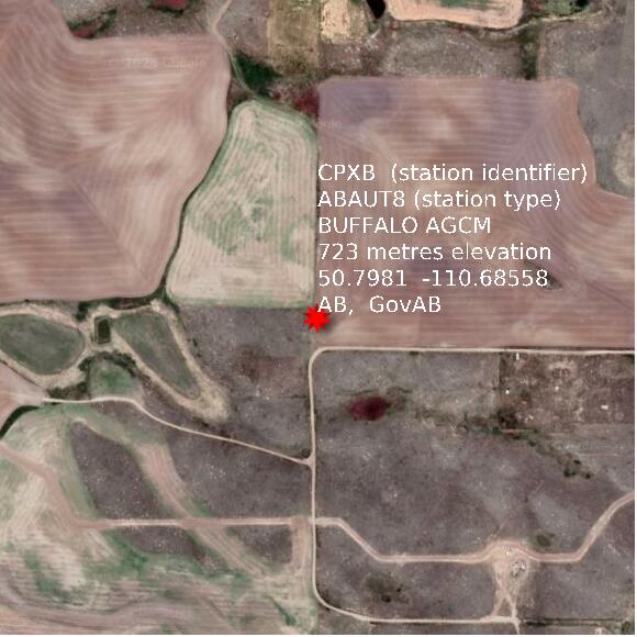 map at zoomlvl 1x1 kilometres for BUFFALO AGCM