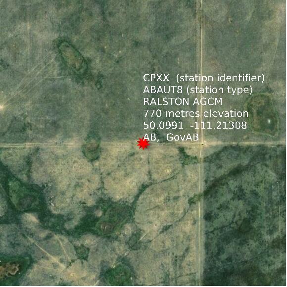 map at zoomlvl 1x1 kilometres for RALSTON AGCM