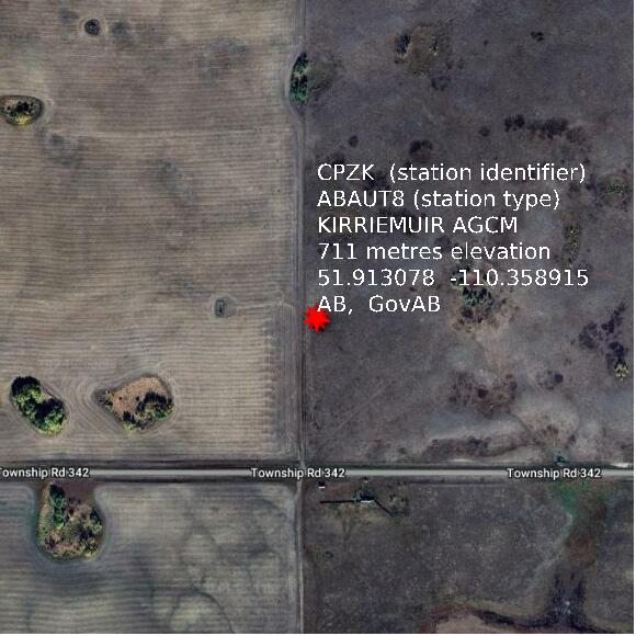 map at zoomlvl 1x1 kilometres for KIRRIEMUIR AGCM