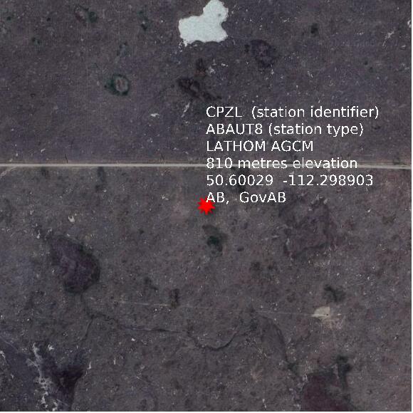 map at zoomlvl 1x1 kilometres for LATHOM AGCM