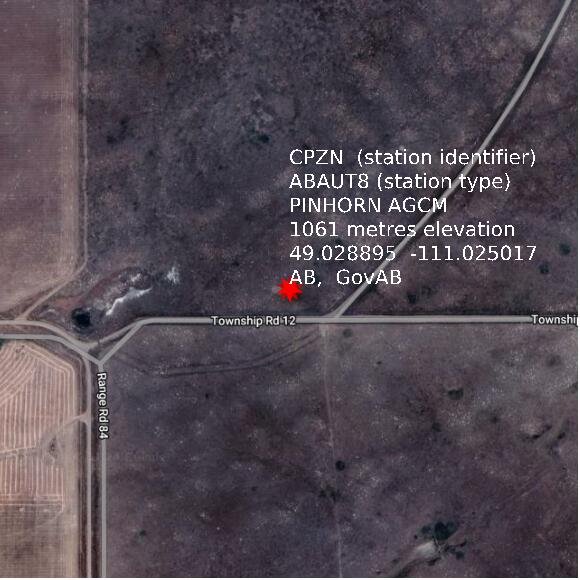 map at zoomlvl 1x1 kilometres for PINHORN AGCM