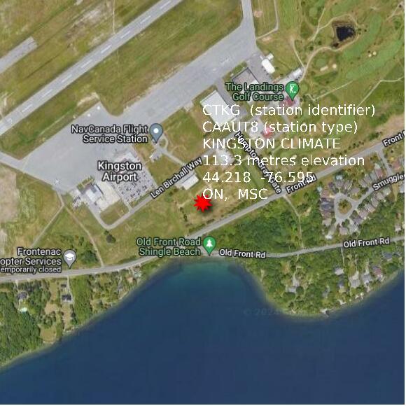 map at zoomlvl 1x1 kilometres for KINGSTON CLIMATE