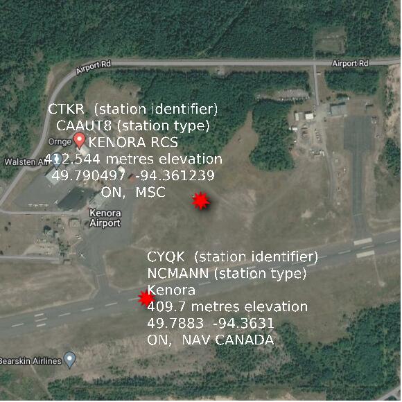 map at zoomlvl 1x1 kilometres for KENORA RCS