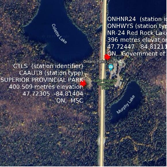 map at zoomlvl 1x1 kilometres for LAKE SUPERIOR PROVINCIAL PARK