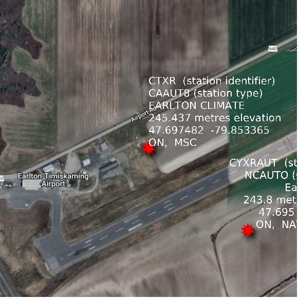 map at zoomlvl 1x1 kilometres for EARLTON CLIMATE