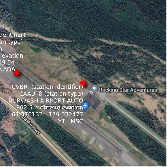 map at zoomlvl 1x1 kilometres for BURWASH AIRPORT AUTO