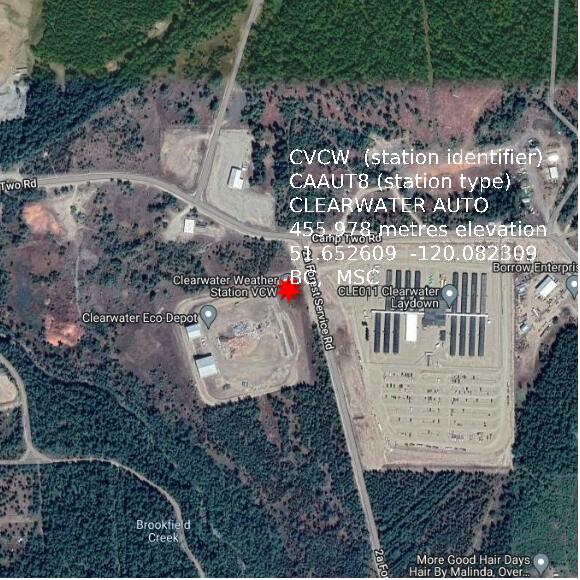 map at zoomlvl 1x1 kilometres for CLEARWATER AUTO