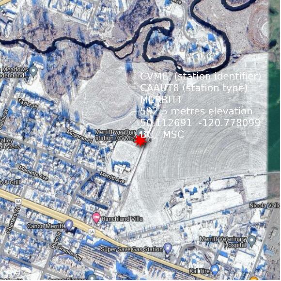 map at zoomlvl 1x1 kilometres for MERRITT
