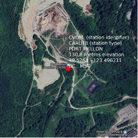 map at zoomlvl 1x1 kilometres for PORT MELLON