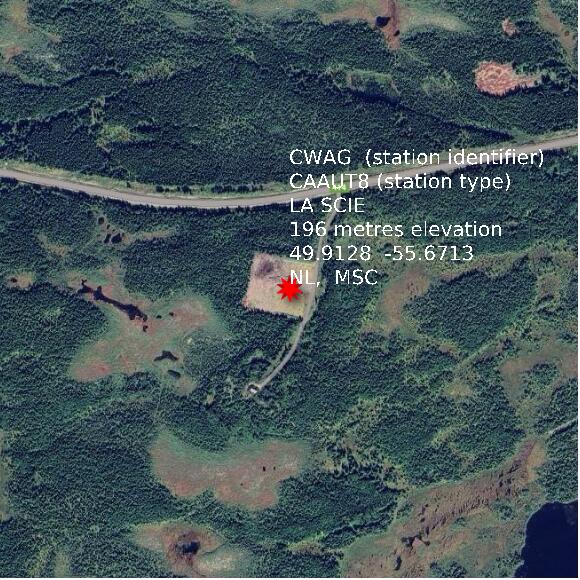 map at zoomlvl 1x1 kilometres for LA SCIE