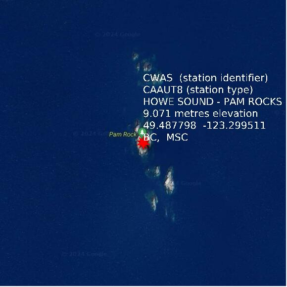 map at zoomlvl 1x1 kilometres for HOWE SOUND - PAM ROCKS