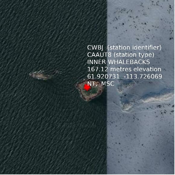 map at zoomlvl 1x1 kilometres for INNER WHALEBACKS